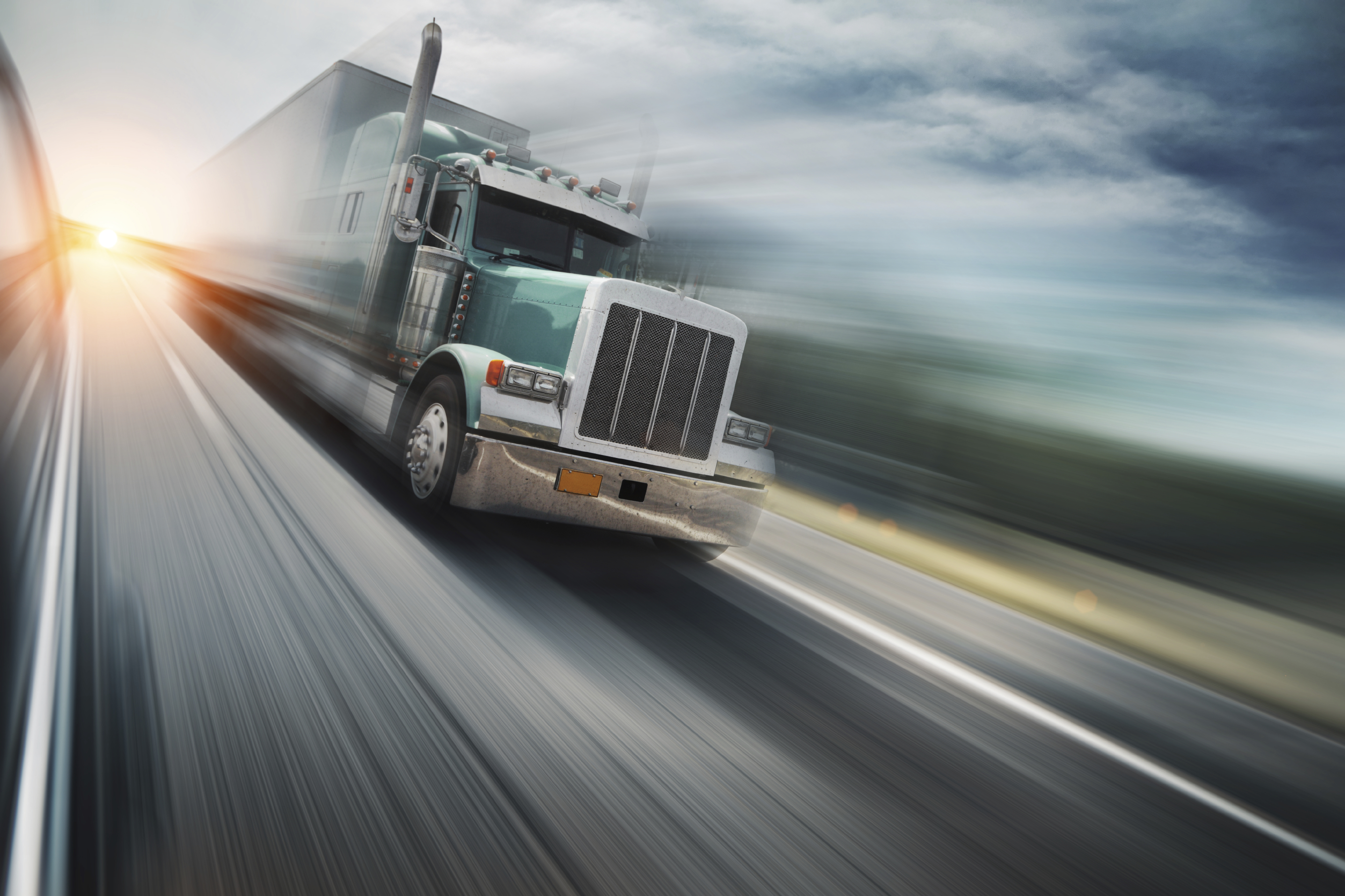 Recent Diesel Oil Trends Consumption - Truck on freeway