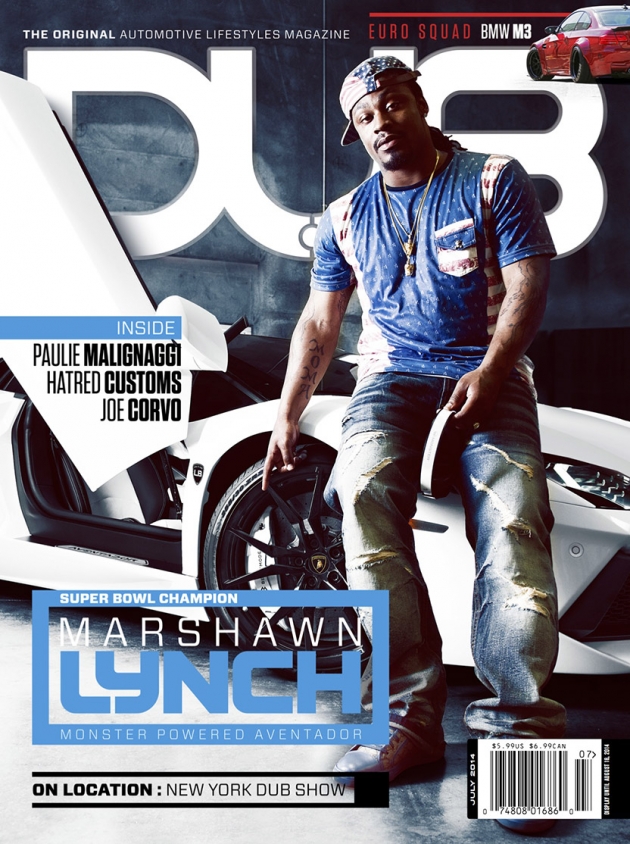 DUB Magazine cover featuring Marshawn Lynch
