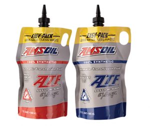Easy-packs of AMSOIL Signature Series Automatic Transmission Fluid.