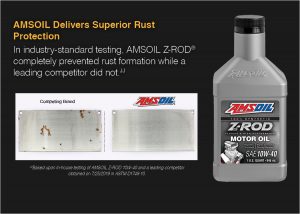 AMSOIL hot rod oil and classic car oil protect against rust. 
