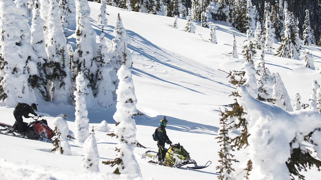 Backcountry snowmobiling