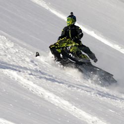 How to sidehill when backcountry snowmobiling. 
