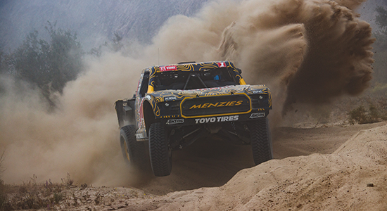 Menzies navigates brutal terrain in the Baja 1000.