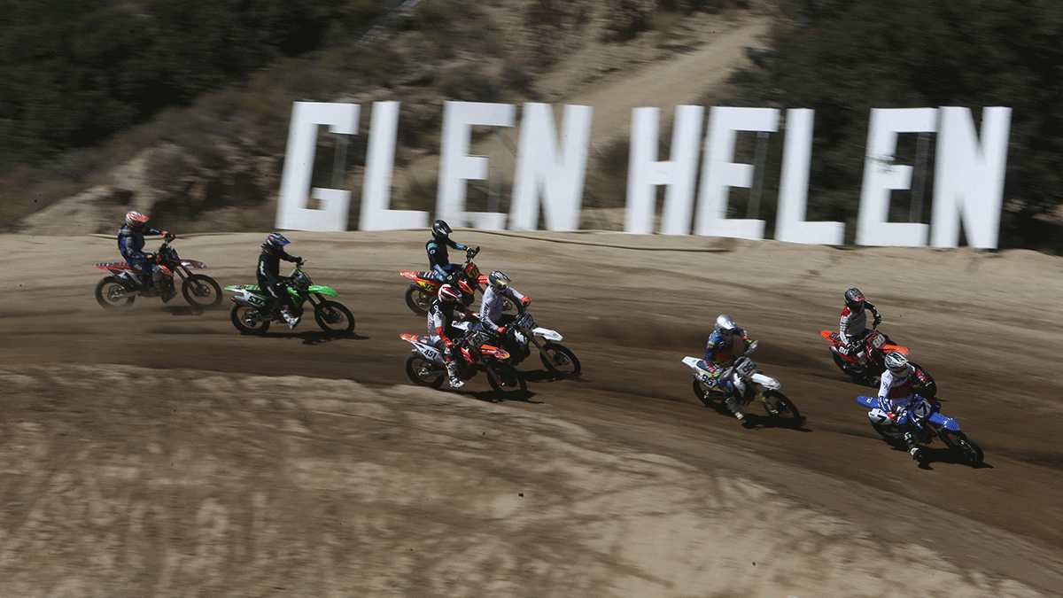 Dirt bike racing at Glen Helen