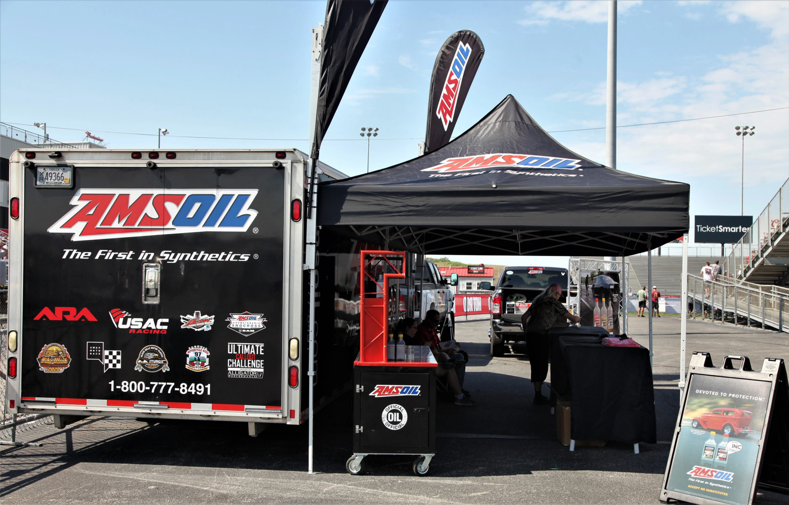 AMSOIL booth at Hot Rod Drag Week 2022
