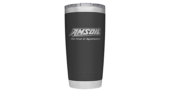 AMSOIL YETI insulated tumbler.