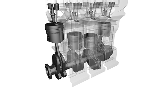 Diagram of a valvetrain.