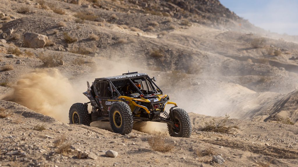 Kyle Chaney runs his Can-Am UTV in King of the Hammers UTV race.