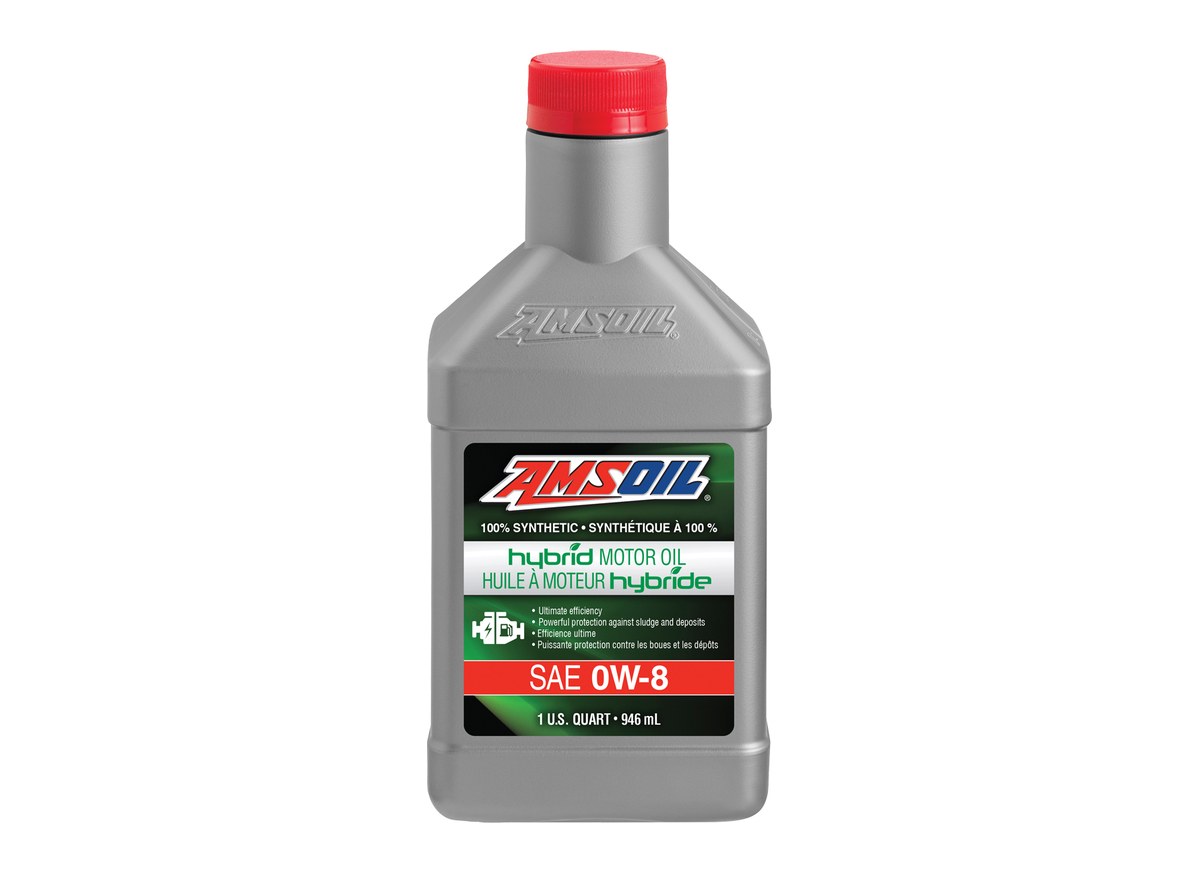 AMSOIL 0W-8 100% Synthetic Hybrid Motor Oil quart