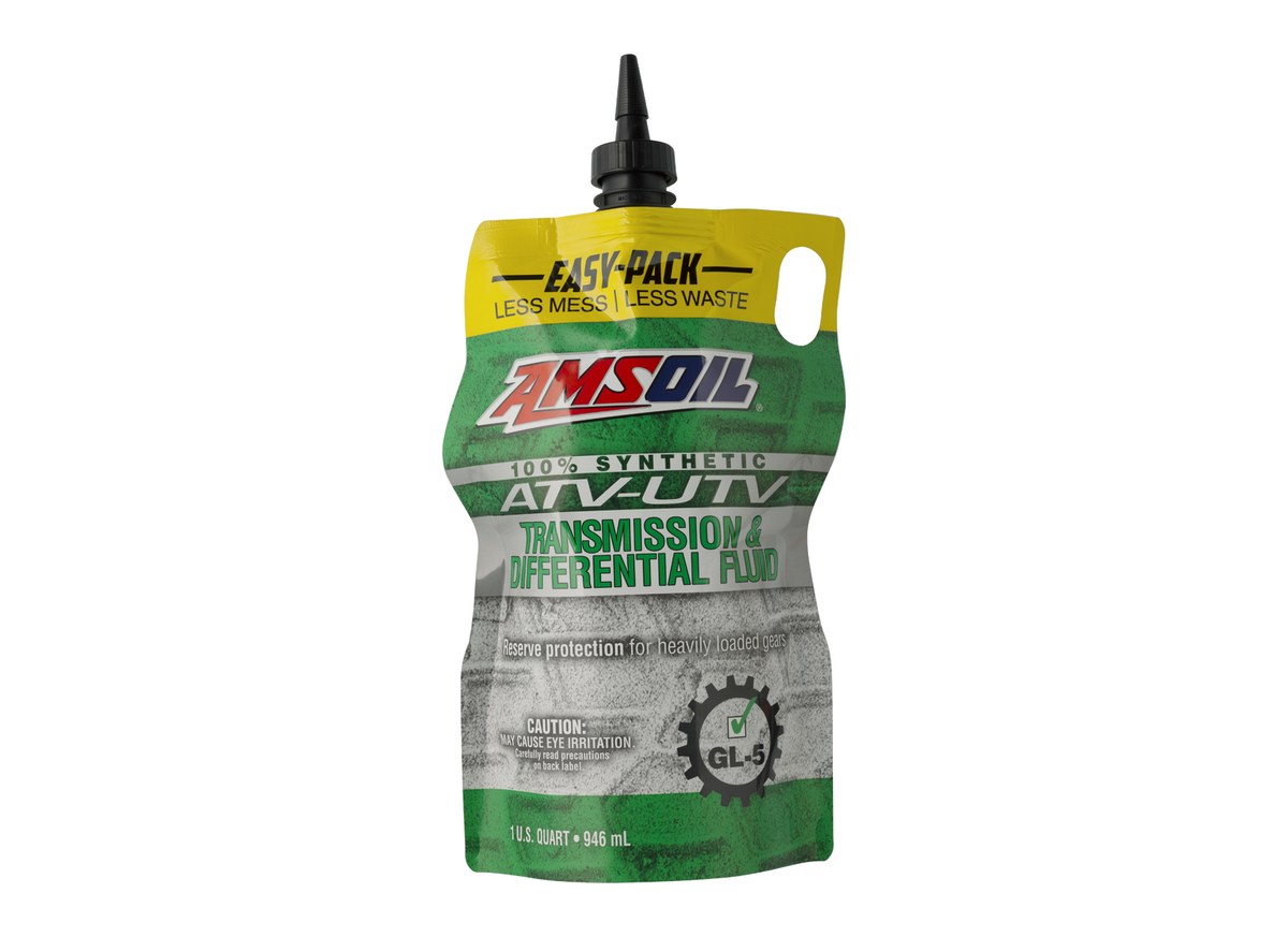 AMSOIL ATV/UTV transmission and differential fluid in an easy-pack