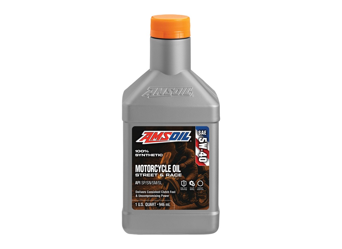 AMSOIL 5W-40 100% Synthetic Motorcycle Oil quart