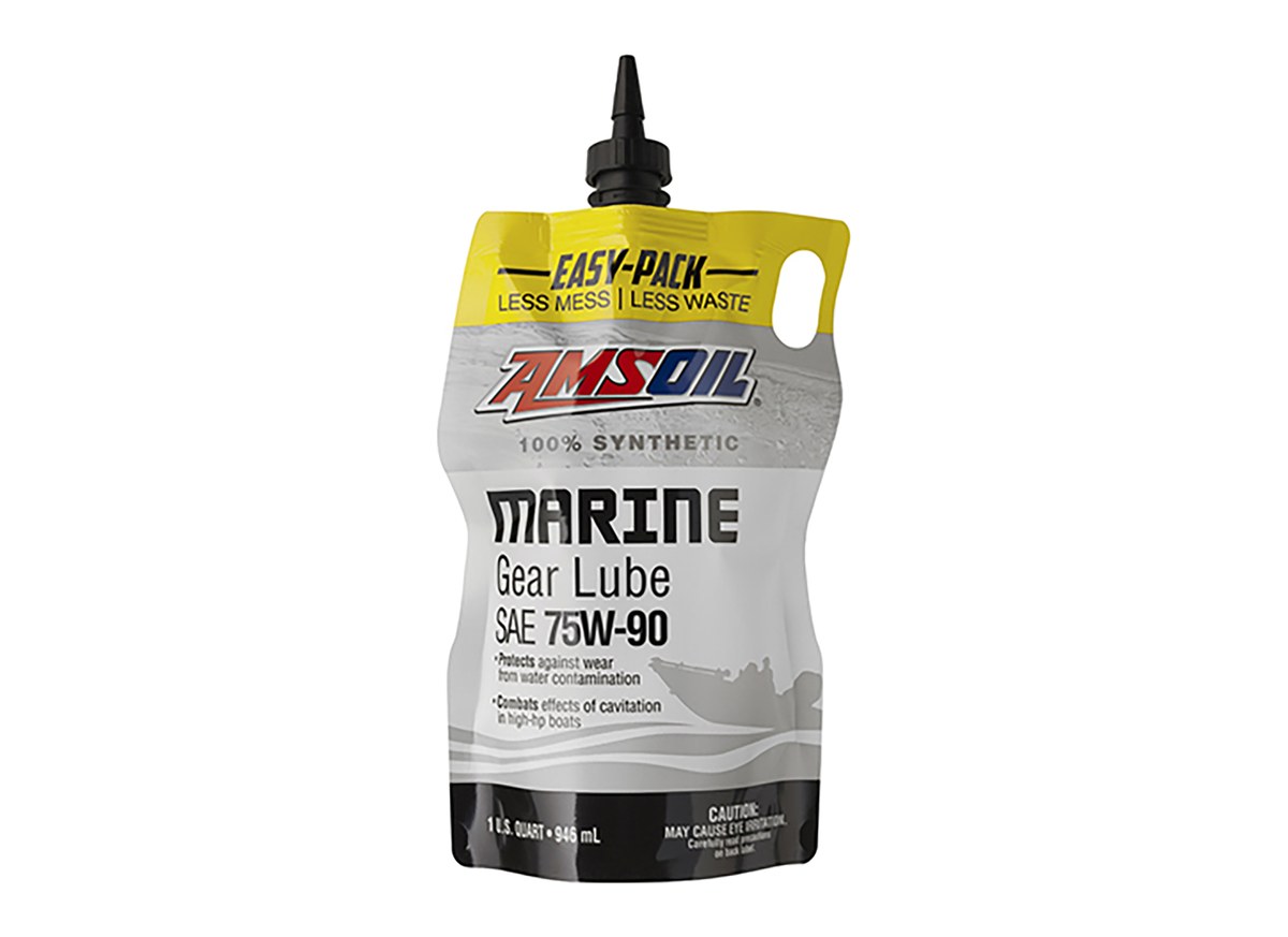 AMSOIL synthetic marine gear lube.