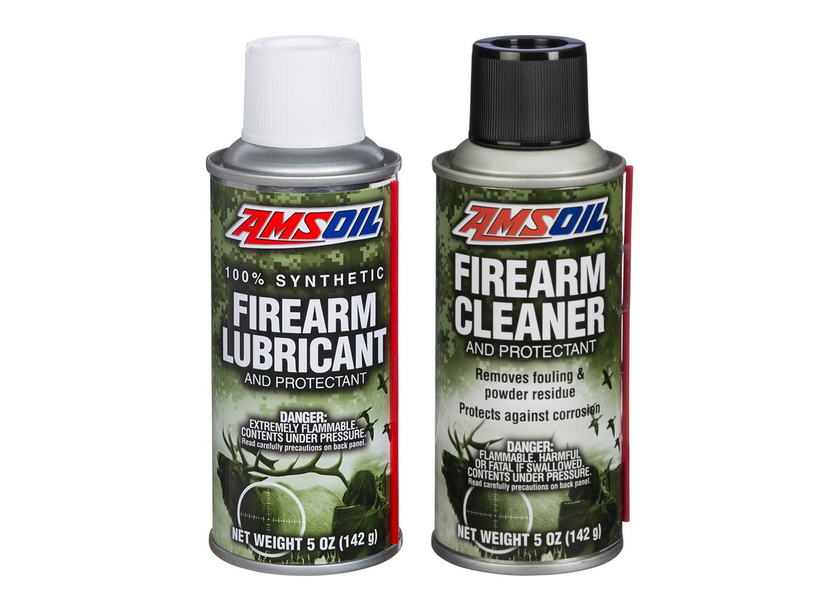 Clean a gun with AMSOIL firearm cleaner