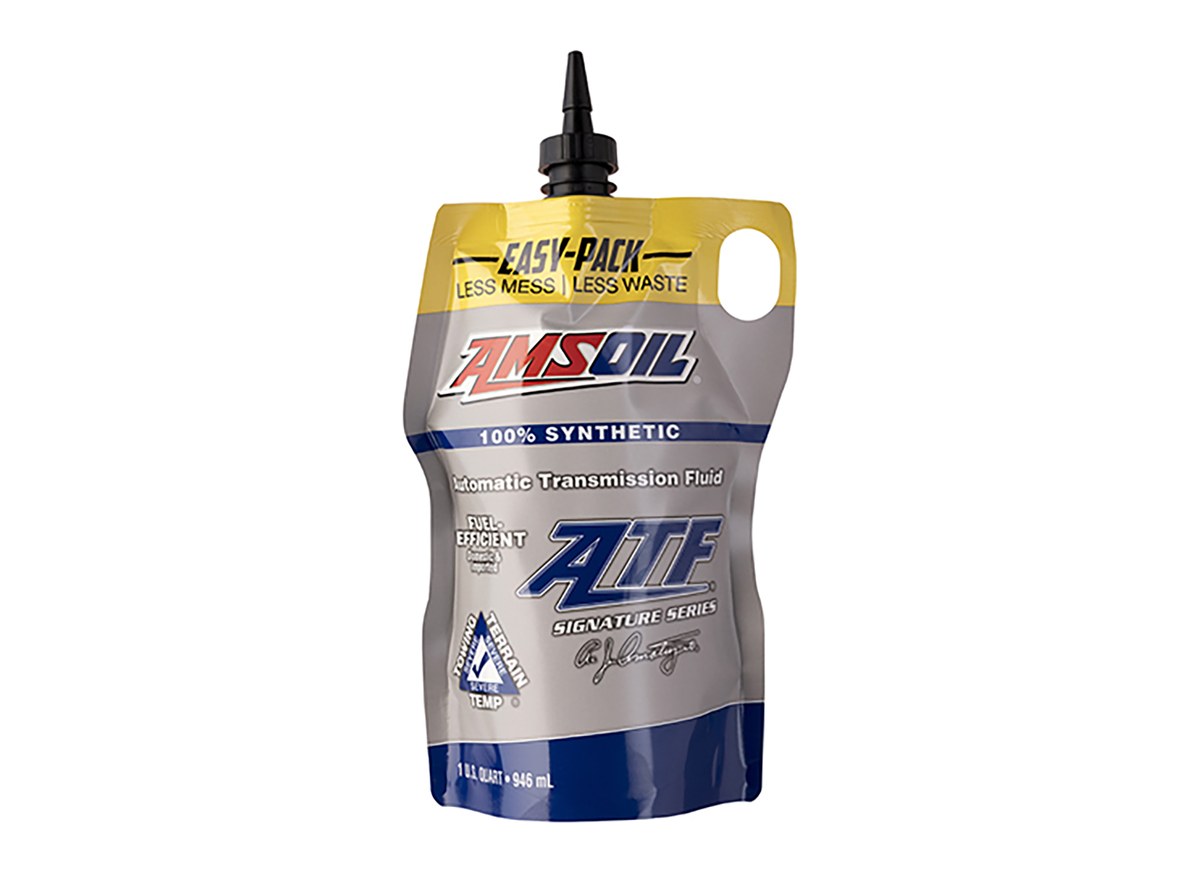 AMSOIL Synthetic Transmission Fluid.